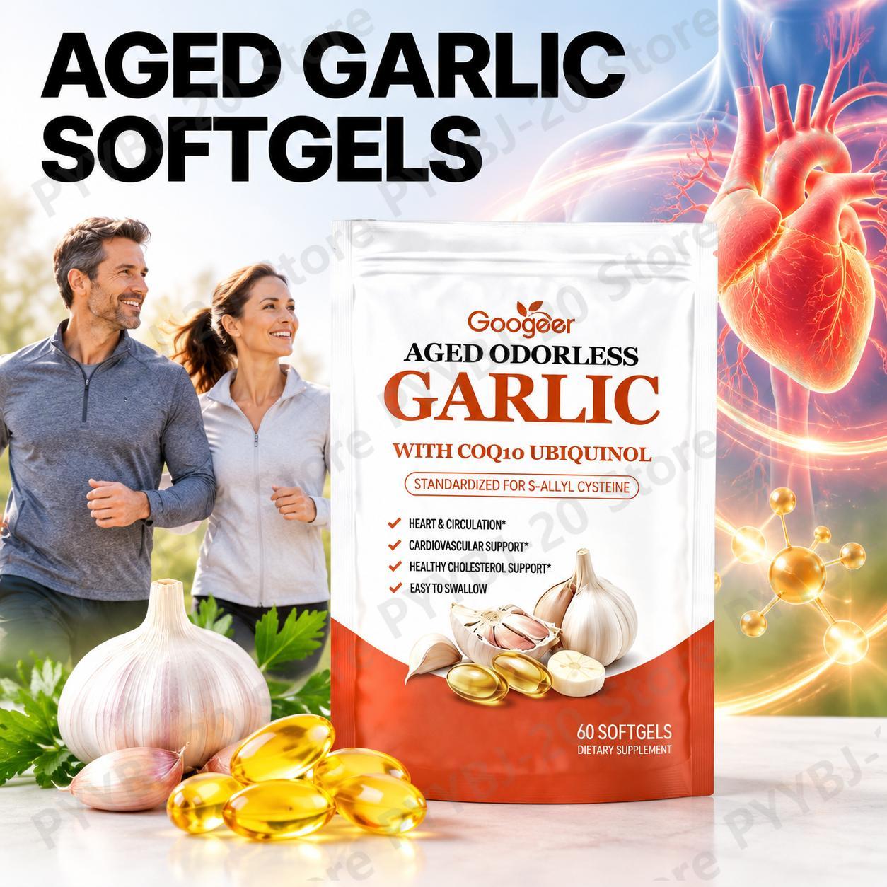Googeer Aged Odorless Garlic S - Coq10 Ubiquinol Softgel 评论和价格