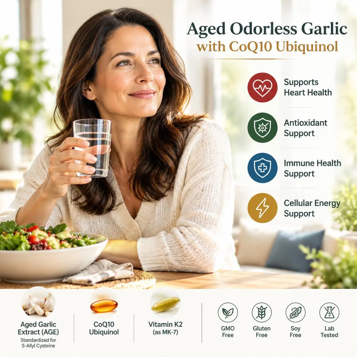 Odorless Aged Garlic Softgels  - Coq10 Ubiquinol Softgel 评论和价格